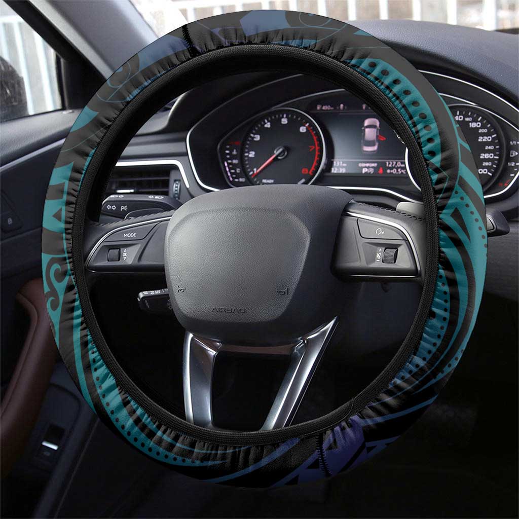 Suicide Prevention New Zealand Steering Wheel Cover Aotearoa Maori Butterfly Mix Silver Fern LT14 - Polynesian Pride