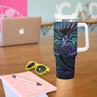 Suicide Prevention New Zealand Tumbler With Handle Aotearoa Maori Butterfly Mix Silver Fern LT14 - Polynesian Pride