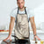 Beige Hawaii Apron Hammerhead Shark Tattoo Curve Polynesian - Polynesian Pride