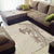 Beige Hawaii Area Rug Hammerhead Shark Tattoo Curve Polynesian - Polynesian Pride