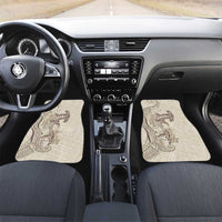 Beige Hawaii Car Mats Hammerhead Shark Tattoo Curve Polynesian LT14 Set 2pcs - Front Beige - Polynesian Pride