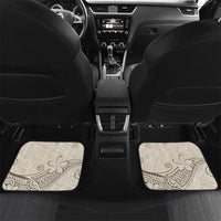 Beige Hawaii Car Mats Hammerhead Shark Tattoo Curve Polynesian LT14 Set 2pcs - Back Beige - Polynesian Pride