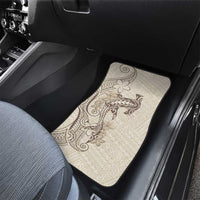 Beige Hawaii Car Mats Hammerhead Shark Tattoo Curve Polynesian LT14 - Polynesian Pride
