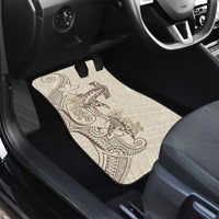 Beige Hawaii Car Mats Hammerhead Shark Tattoo Curve Polynesian LT14 - Polynesian Pride