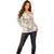 Beige Hawaii Off Shoulder Sweater Hammerhead Shark Tattoo Curve Polynesian - Polynesian Pride