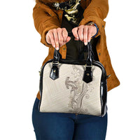 Beige Hawaii Shoulder Handbag Hammerhead Shark Tattoo Curve Polynesian LT14 One Size Beige - Polynesian Pride