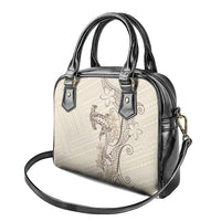 Beige Hawaii Shoulder Handbag Hammerhead Shark Tattoo Curve Polynesian LT14 - Polynesian Pride