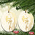 Gold and White Hawaii Ceramic Ornament Hammerhead Shark Tattoo Curve Polynesian - Polynesian Pride