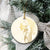 Gold and White Hawaii Ceramic Ornament Hammerhead Shark Tattoo Curve Polynesian - Polynesian Pride