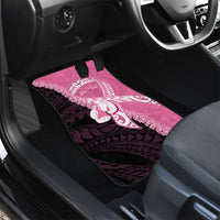 Personalised Polynesia Breast Cancer Awareness Car Mats Fight With Hope Pink Ribbon Boxing Gloves LT14 - Polynesian Pride