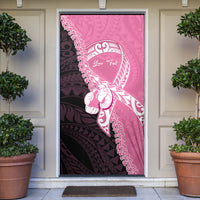 Personalised Polynesia Breast Cancer Awareness Door Cover Fight With Hope Pink Ribbon Boxing Gloves LT14 Pink - Polynesian Pride