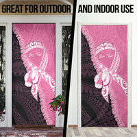 Personalised Polynesia Breast Cancer Awareness Door Cover Fight With Hope Pink Ribbon Boxing Gloves LT14 - Polynesian Pride