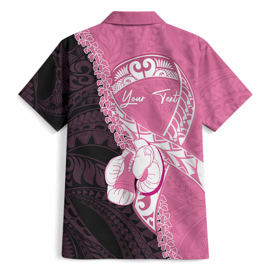 Personalised Polynesia Breast Cancer Awareness Hawaiian Shirt Fight With Hope Pink Ribbon Boxing Gloves LT14 - Polynesian Pride