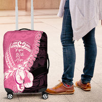 Polynesia Breast Cancer Awareness Luggage Cover Fight With Hope Pink Ribbon Boxing Gloves LT14 Pink - Polynesian Pride