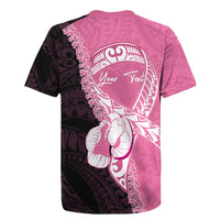 Personalised Polynesia Breast Cancer Awareness Rugby Jersey Fight With Hope Pink Ribbon Boxing Gloves LT14 - Polynesian Pride