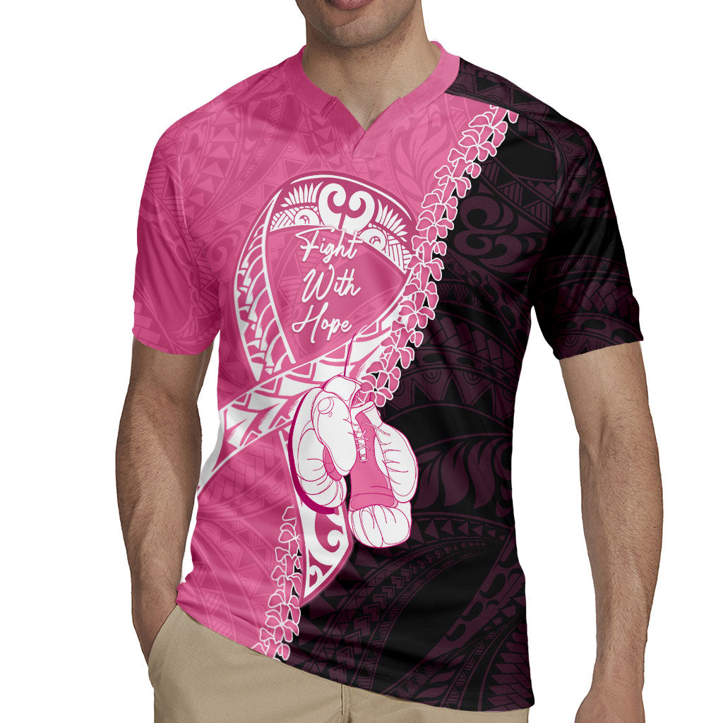 Personalised Polynesia Breast Cancer Awareness Rugby Jersey Fight With Hope Pink Ribbon Boxing Gloves LT14 - Polynesian Pride