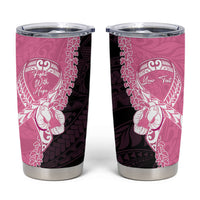 Personalised Polynesia Breast Cancer Awareness Tumbler Cup Fight With Hope Pink Ribbon Boxing Gloves LT14 Pink - Polynesian Pride