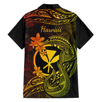 Hawaii Kid Hawaiian Shirt Fish Hook Tattoo Mix Polynesian Plumeria Reggae Version LT14 - Polynesian Pride
