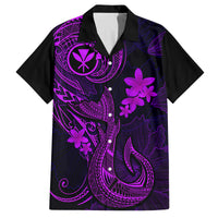 Hawaii Kid Hawaiian Shirt Fish Hook Tattoo Mix Polynesian Plumeria Purple Version LT14 Kid Purple - Polynesian Pride