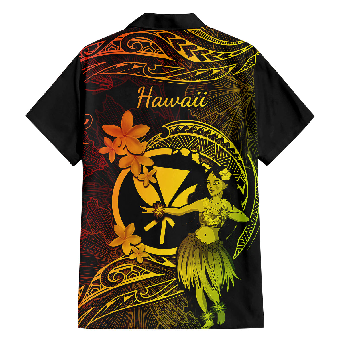 Hawaii Family Matching Off Shoulder Long Sleeve Dress and Hawaiian Shirt Hula Girl Mix Polynesian Plumeria Reggae Version LT14 - Polynesian Pride