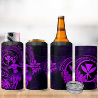 Hawaii 4 in 1 Can Cooler Tumbler Hula Girl Mix Polynesian Plumeria Purple Version LT14 - Polynesian Pride
