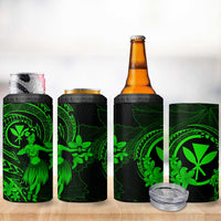 Hawaii 4 in 1 Can Cooler Tumbler Hula Girl Mix Polynesian Plumeria Green Version LT14 - Polynesian Pride