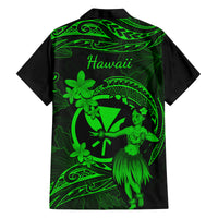 Hawaii Kid Hawaiian Shirt Hula Girl Mix Polynesian Plumeria Green Version LT14 - Polynesian Pride