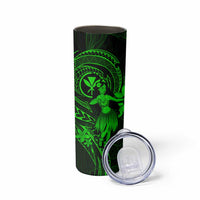 Hawaii Skinny Tumbler Hula Girl Mix Polynesian Plumeria Green Version LT14 - Polynesian Pride
