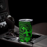 Hawaii Tumbler Cup Hula Girl Mix Polynesian Plumeria Green Version