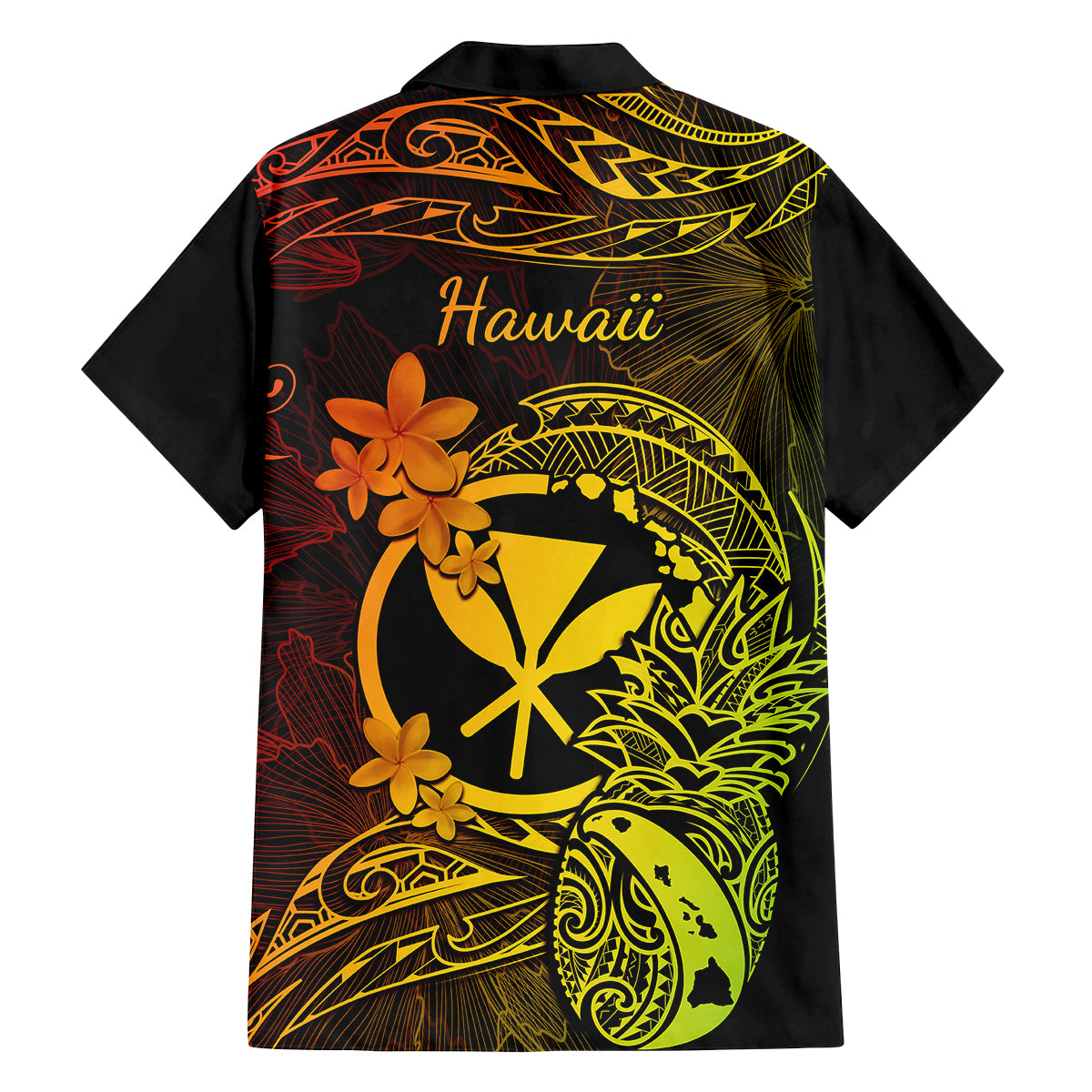 Hawaii Kid Hawaiian Shirt Pineapple Mix Polynesian Plumeria Reggae Version LT14 - Polynesian Pride
