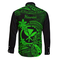 Hawaii Family Matching Summer Maxi Dress and Hawaiian Shirt Pineapple Mix Polynesian Plumeria Green Version LT14 - Polynesian Pride