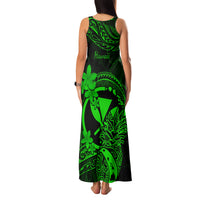 Hawaii Family Matching Tank Maxi Dress and Hawaiian Shirt Pineapple Mix Polynesian Plumeria Green Version LT14 - Polynesian Pride