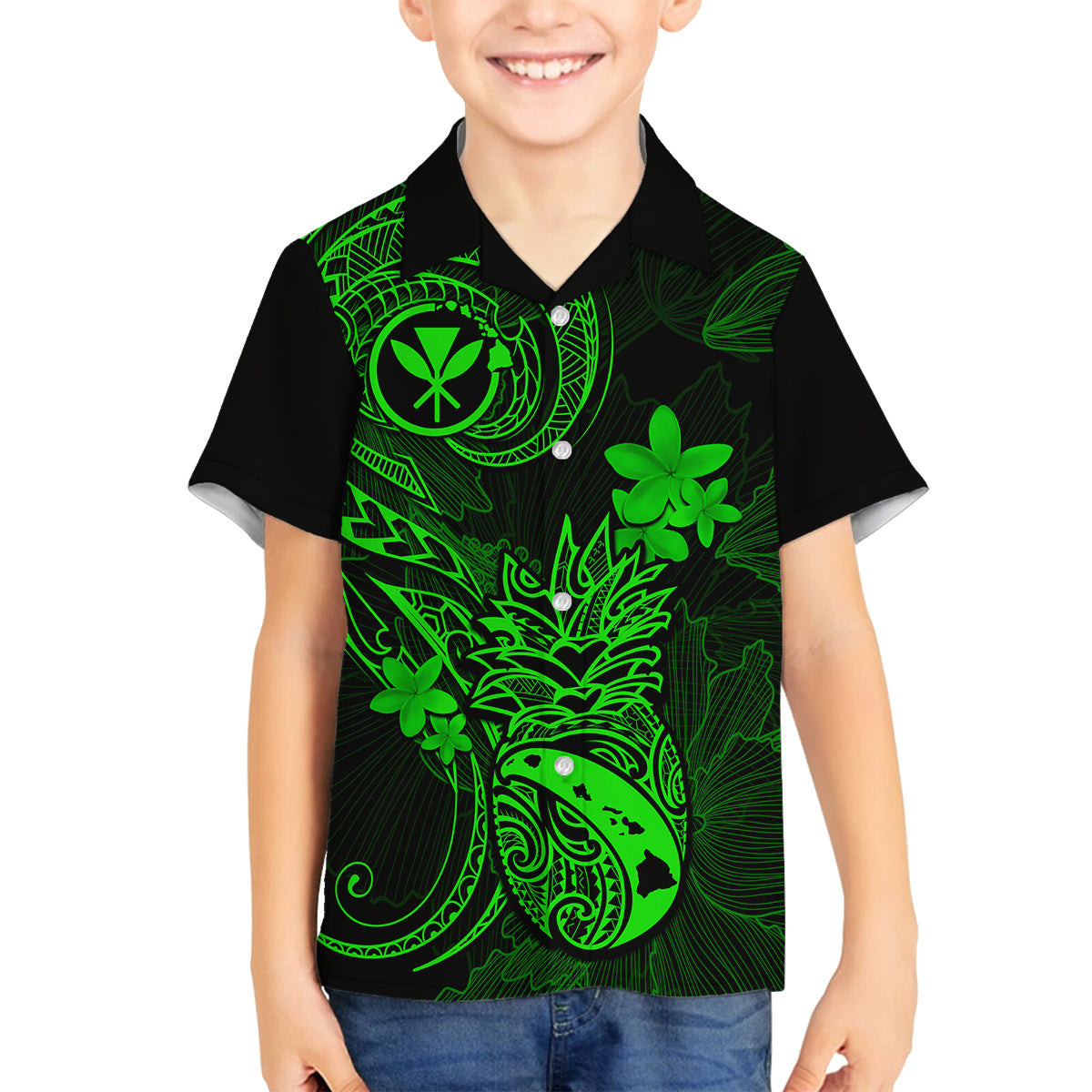 hawaii-kid-hawaiian-shirt-pineapple-mix-polynesian-plumeria-green-version