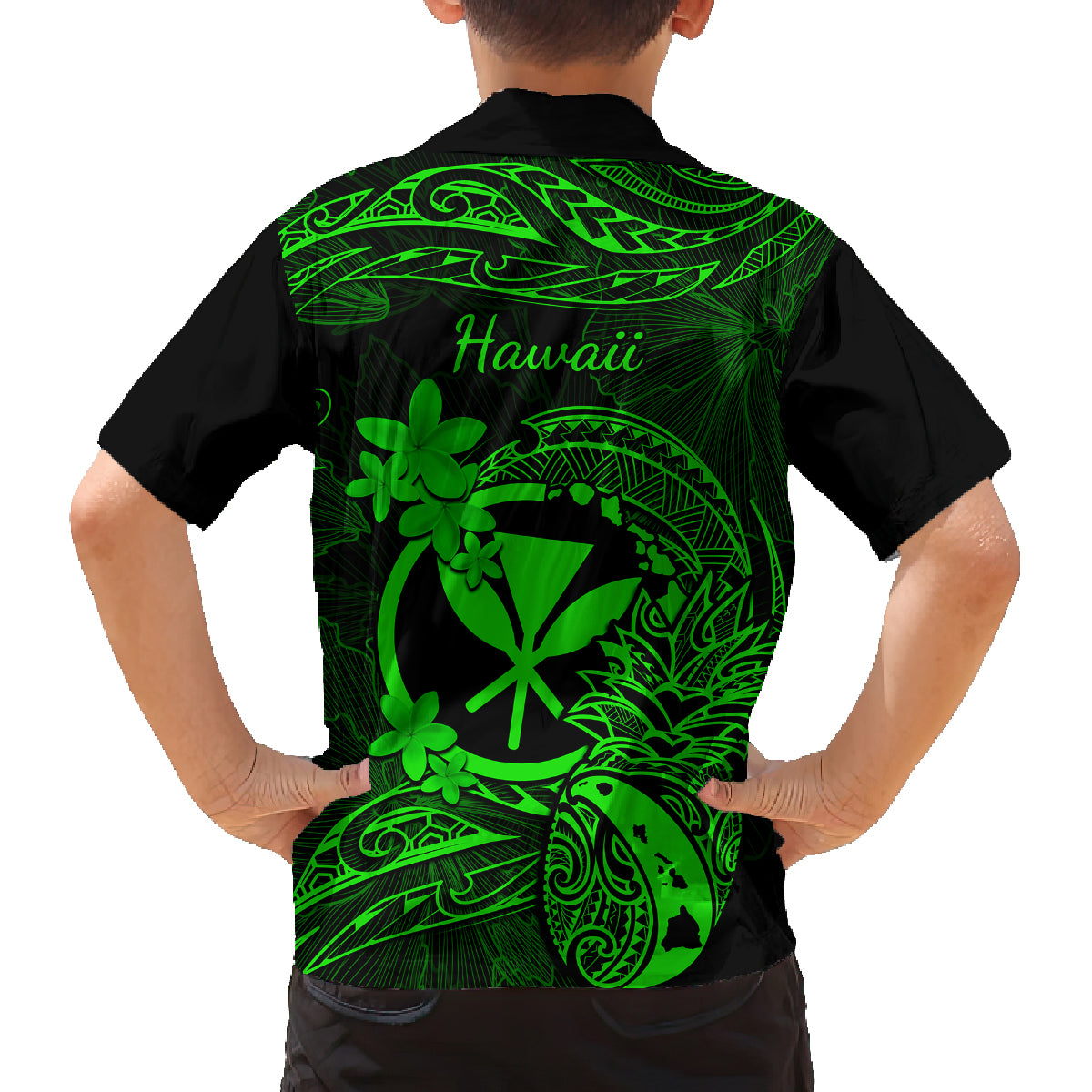 hawaii-kid-hawaiian-shirt-pineapple-mix-polynesian-plumeria-green-version