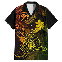 Hawaii Family Matching Puletasi Dress and Hawaiian Shirt Shaka Tattoo Mix Polynesian Plumeria Reggae Version LT14 Dad's Shirt - Short Sleeve Reggae - Polynesian Pride