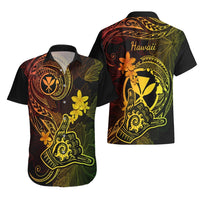 Hawaii Hawaiian Shirt Shaka Tattoo Mix Polynesian Plumeria Reggae Version LT14 - Polynesian Pride