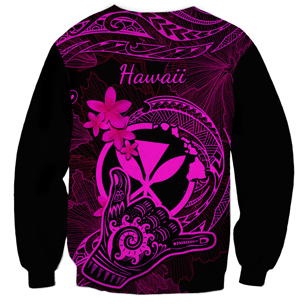 hawaii-sweatshirt-shaka-tattoo-mix-polynesian-plumeria-pink-version