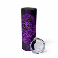 Hawaii Skinny Tumbler Shaka Tattoo Mix Polynesian Plumeria Purple Version LT14 - Polynesian Pride