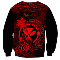 hawaii-sweatshirt-shaka-tattoo-mix-polynesian-plumeria-red-version