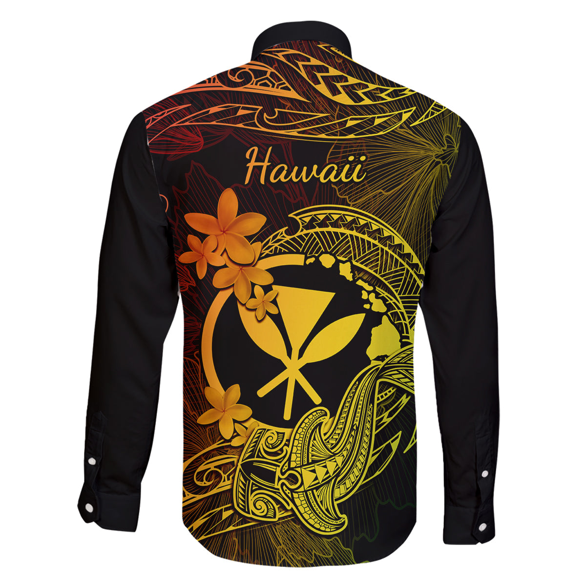 Hawaii Family Matching Short Sleeve Bodycon Dress and Hawaiian Shirt Hammerhead Shark Tattoo Mix Polynesian Plumeria Reggae Version LT14 - Polynesian Pride
