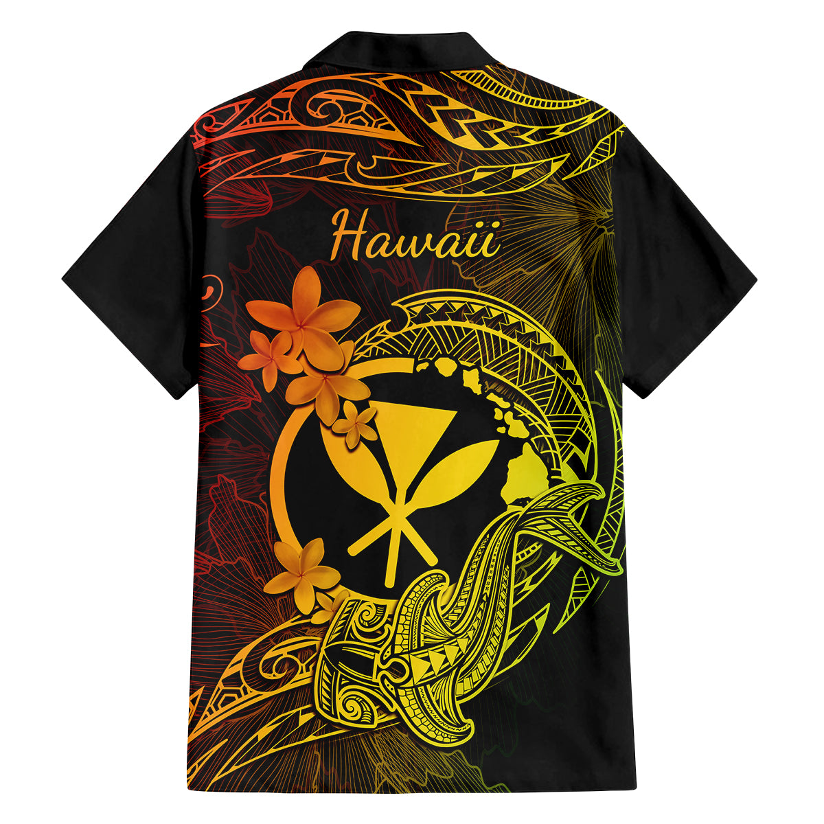 Hawaii Family Matching Tank Maxi Dress and Hawaiian Shirt Hammerhead Shark Tattoo Mix Polynesian Plumeria Reggae Version LT14 - Polynesian Pride