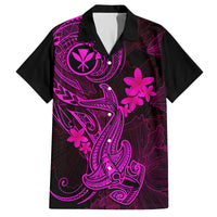 Hawaii Kid Hawaiian Shirt Hammerhead Shark Tattoo Mix Polynesian Plumeria Pink Version LT14 Kid Pink - Polynesian Pride