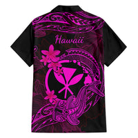 Hawaii Kid Hawaiian Shirt Hammerhead Shark Tattoo Mix Polynesian Plumeria Pink Version LT14 - Polynesian Pride