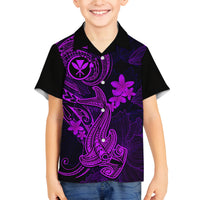 hawaii-kid-hawaiian-shirt-hammerhead-shark-tattoo-mix-polynesian-plumeria-purple-version