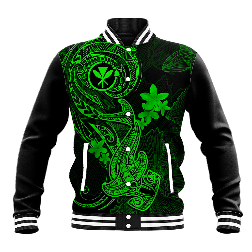 hawaii-baseball-jacket-hammerhead-shark-tattoo-mix-polynesian-plumeria-green-version