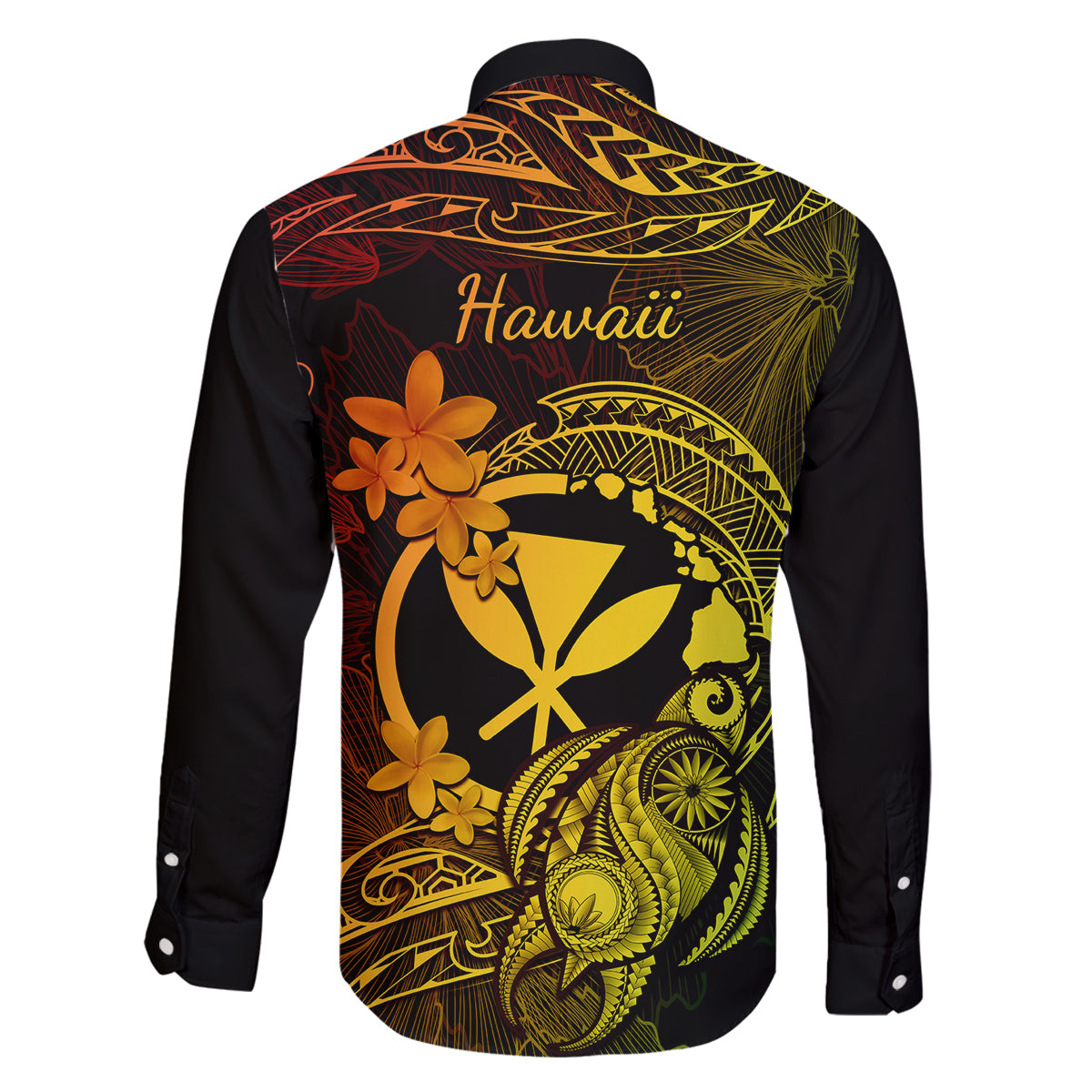Hawaii Family Matching Short Sleeve Bodycon Dress and Hawaiian Shirt Turtle Mix Polynesian Plumeria Reggae Version LT14 - Polynesian Pride