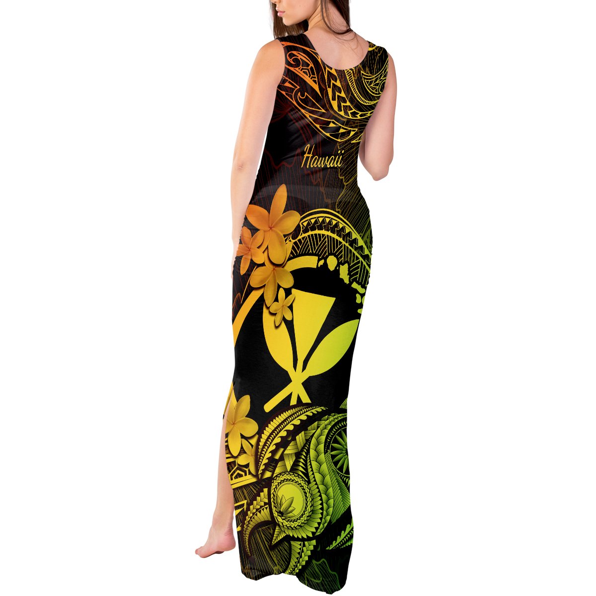 hawaii-tank-maxi-dress-turtle-mix-polynesian-plumeria-reggae-version