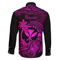 Hawaii Family Matching Off Shoulder Short Dress and Hawaiian Shirt Turtle Mix Polynesian Plumeria Pink Version LT14 - Polynesian Pride