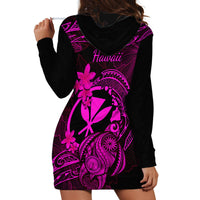Hawaii Hoodie Dress Turtle Mix Polynesian Plumeria Pink Version LT14 - Polynesian Pride
