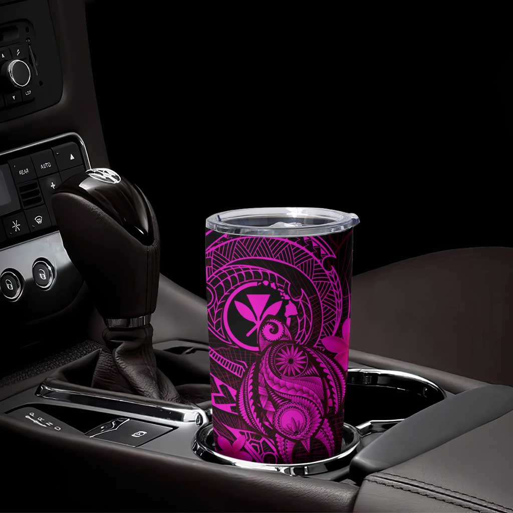 Hawaii Tumbler Cup Turtle Mix Polynesian Plumeria Pink Version LT14 - Polynesian Pride
